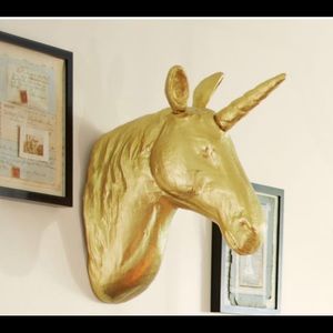 pottery barn gold unicorn